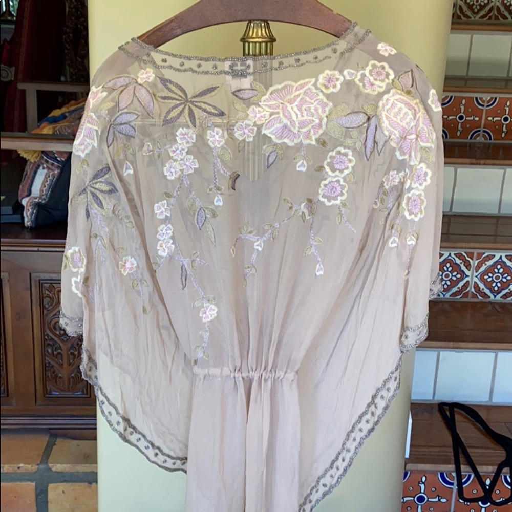 Kaftan beaded silk top - Picture 3 of 6